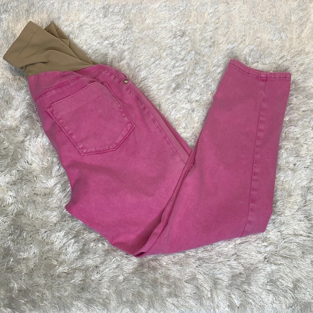 Motherhood Pink Maternity Jeans Sz Medium Over Belly Style